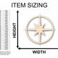 Unfinished Wood Compass Rose Star Sharp Six Point Star Silhouette - Craft- up to 46" DIY
