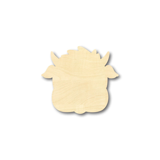 Unfinished Wood Cute Cow Head Shape - Craft - up to 46" DIY