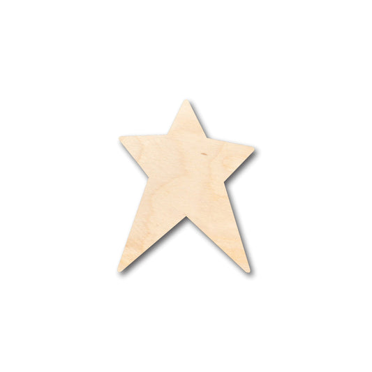 Unfinished Wood Unbalanced Star Shape - Craft - up to 46" DIY