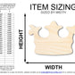 Unfinished Wood Crown Shape | Royalty King Queen | DIY Craft Cutout | up to 46" DIY