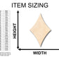 Unfinished Wood Curved Diamond Shape - Craft - up to 46" DIY
