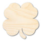 Unfinished Wood Cute Four Leaf Clover Shape - Craft - up to 46" DIY