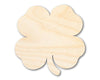 Unfinished Wood Cute Four Leaf Clover Shape - Craft - up to 46" DIY