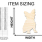 Unfinished Wood Cute Dog Shape - Pet Craft - up to 46"