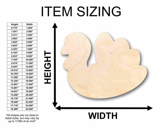 Unfinished Wood Cute Turkey Silhouette - Craft- up to 46" DIY