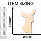 Unfinished Wood Deer Doe Head Silhouette - Craft- up to 46" DIY