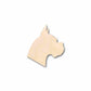 Unfinished Wood Dog Boxer Head Silhouette - Craft- up to 46" DIY
