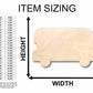 Unfinished Wood Double Decker Bus Silhouette - Craft- up to 46" DIY