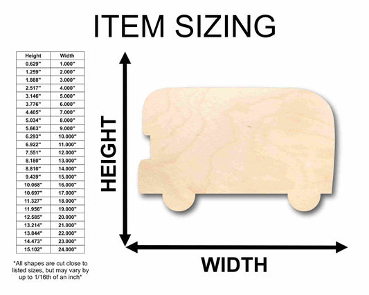 Unfinished Wood Double Decker Bus Silhouette - Craft- up to 46" DIY