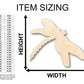 Unfinished Wood Dragon Fly Shape - Craft - up to 46" DIY