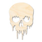 Unfinished Wood Dripping Skull Shape | Halloween Craft Cutout | up to 46" DIY