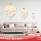 Unfinished Wood Dripping Skull Shape | Halloween Craft Cutout | up to 46" DIY