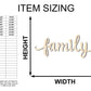 Unfinished Wood Family Shape - Word Craft - up to 46"