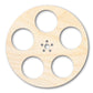 Unfinished Wood Film Reel Shape | Craft Cutout | up to 46" DIY