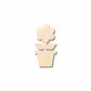 Unfinished Wood Flower in Pot Silhouette - Craft- up to 46" DIY