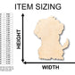 Unfinished Wood Fluffy Puppy Dog Shape - Craft - up to 46" DIY