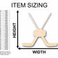 Unfinished Wood Goalie Hockey Sticks Pair with Puck Silhouette - Craft- up to 46" DIY