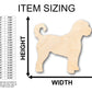 Unfinished Wood Golden Doodle Dog Shape - Craft - up to 46" DIY