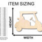 Unfinished Wood Golf Cart Silhouette - Craft- up to 46" DIY