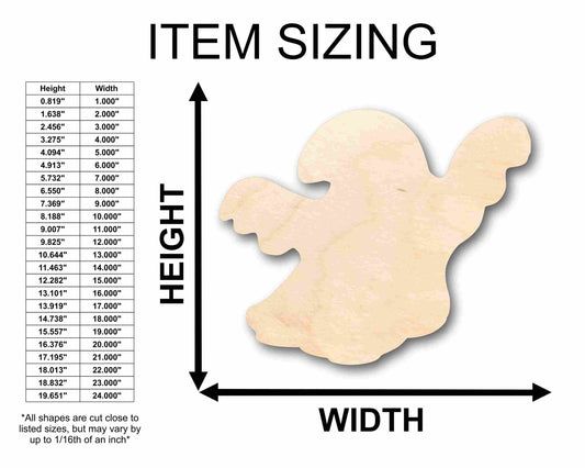 Unfinished Wood Halloween Ghost Silhouette - Craft- up to 46" DIY