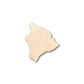 Unfinished Wood Hawaiian Island Big Island Shape - Craft - up to 46" DIY