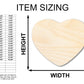 Unfinished Wood Marshmallow Heart Silhouette - Craft - up to 46" DIY
