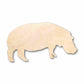 Unfinished Wood Hippopotamus Hippo Silhouette - Craft- up to 46" DIY