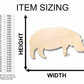 Unfinished Wood Hippopotamus Hippo Silhouette - Craft- up to 46" DIY