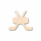 Unfinished Wood Hockey Sticks Pair with Puck Silhouette - Craft- up to 46" DIY