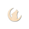 Unfinished Wood Howling Wolf Woodland Wildlife Shape - Craft - up to 46" DIY