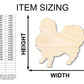 Unfinished Wood Japanese Chin Shape - Pet Craft - up to 46"