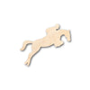 Unfinished Wood Jumping Horse with Rider Shape - Craft - up to 46" DIY