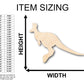 Unfinished Wood Kangaroo Australian Wildlife Shape - Craft - up to 46" DIY