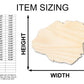 Unfinished Wood Kauai Hawaiian Island Shape - Craft - up to 46" DIY