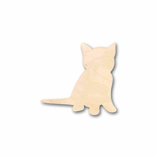 Unfinished Wood Kitten Silhouette - Craft- up to 46" DIY
