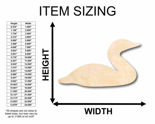 Unfinished Wood Loon Silhouette - Craft- up to 46" DIY