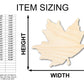 Unfinished Wood Maple Leaf Shape - Craft - up to 46" DIY