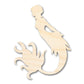 Unfinished Wood Cute Mermaid Siren Silhouette - Craft - up to 46" DIY