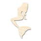 Unfinished Wood Mermaid Siren Silhouette - Craft - up to 46" DIY