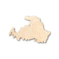 Unfinished Wood Michigan Drummond Island Shape - Craft - up to 46" DIY
