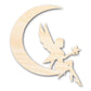 Unfinished Wood Moon Fairy Silhouette - Craft - up to 46" DIY