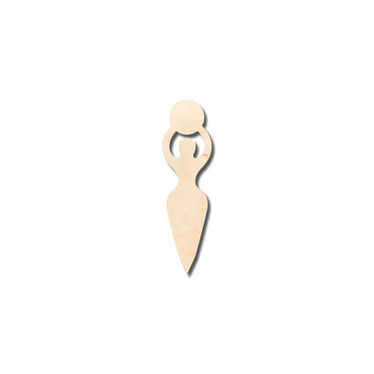 Unfinished Wood Moon Goddess Shape - Craft - up to 46" DIY