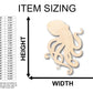 Unfinished Wood Octopus Shape - Craft - up to 46" DIY