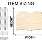 Unfinished Wood Open Book Silhouette - Craft - up to 46" DIY