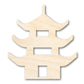 Unfinished Wood Pagoda Shape | Craft Cutout | up to 46" DIY