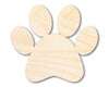 Unfinished Wood Paw Print Shape - Pet Craft - up to 46"