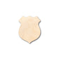 Unfinished Wood Police Badge Shape - Craft - up to 46" DIY