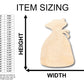 Unfinished Wood Pouch Hand Dice Bag Shape - Craft - up to 46" DIY
