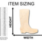 Unfinished Wood Rain Mud Boot Shape - Craft - up to 46" DIY