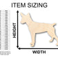 Unfinished Wood Rat Terrier Small Dog Shape - Craft - up to 46" DIY